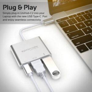 Promate Universal USB-C Hub with Power Delivery