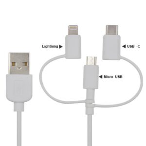 Pronto 3 in 1 cable Lightning, Micro, Type C